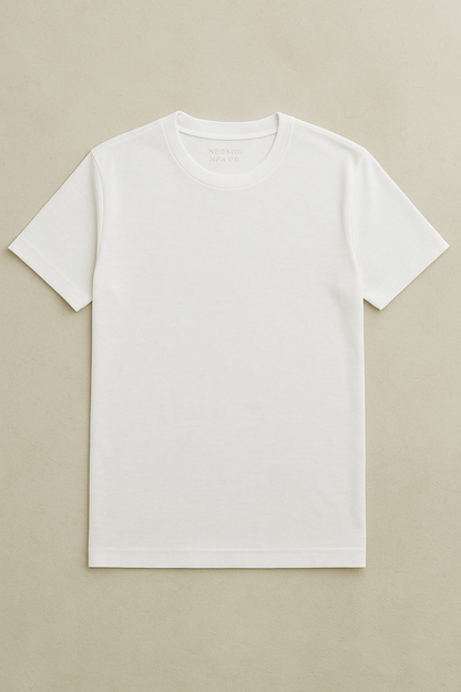 Bamboo cotton plane T shirts for men in White